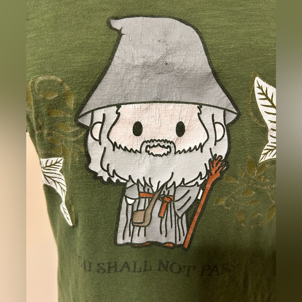 Box Lunch Lord of the Rings Gandalf You Shall Not Pass Tee Shirt Soft Medium